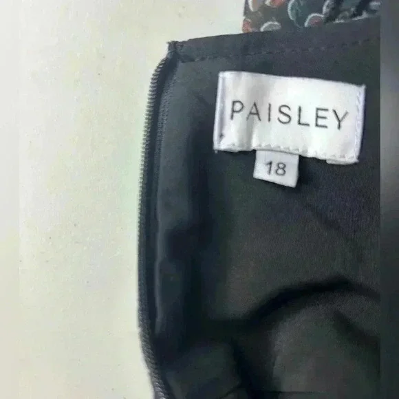 Tuesday’s Child Upscale Boutique Paisley Ruffle Dress Girl’s Size 18 - Picture 4 of 5